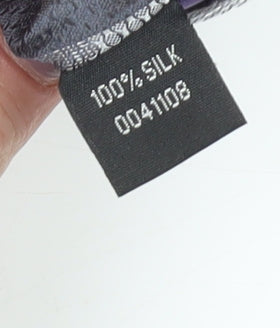 Mens Stvdio Jeff Banks Grey Plaids & Checks 100% Silk Designer Tie