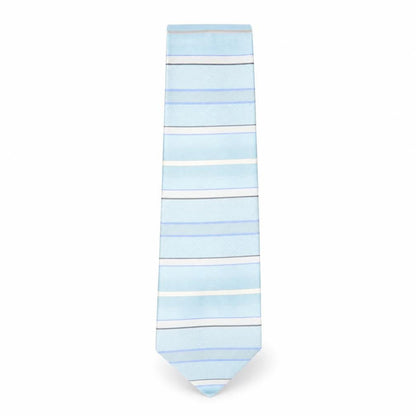 Mens Daniel Hechter Blue Striped 100% Silk  Tie