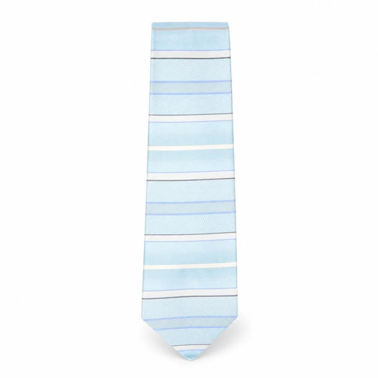 Mens Daniel Hechter Blue Striped 100% Silk  Tie
