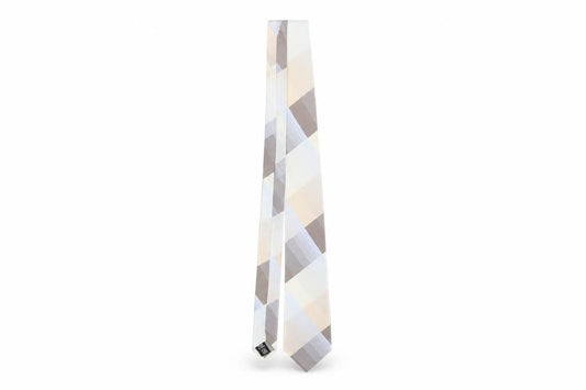 Front view of Thomas Nash Men's Grey Silk Designer Tie
