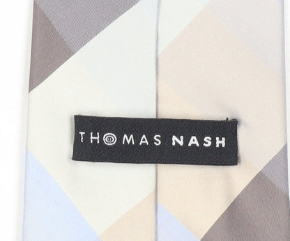 Thomas Nash Men's Grey Silk Designer Tie