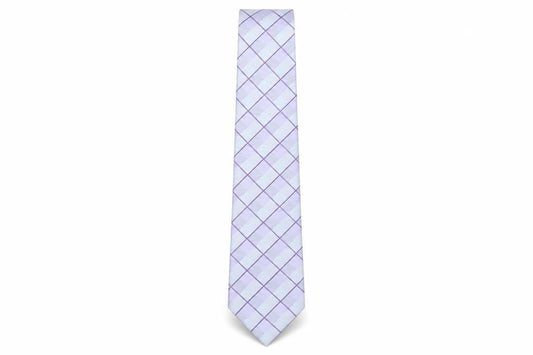 Mens Van Heusen Purple Plaids & Checks 100% Polyester  Tie