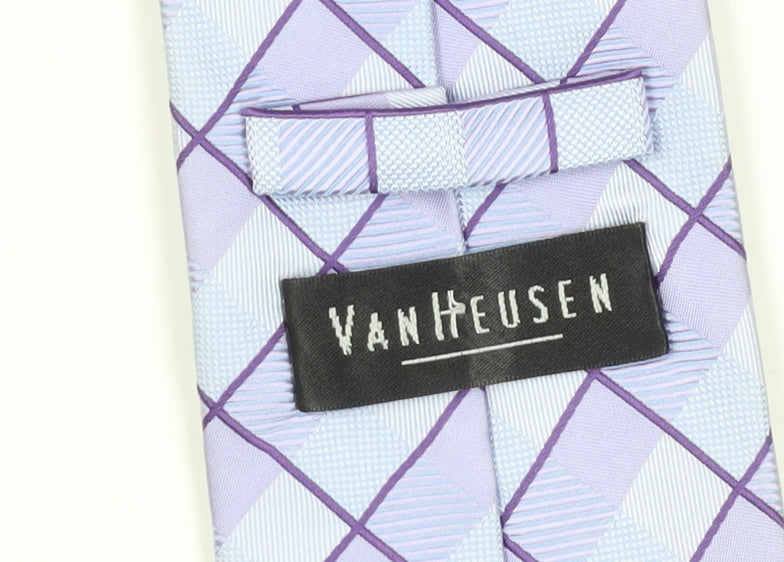 Van Heusen Men's Purple Check Tie