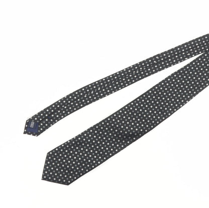 Mens Daniel Hechter Black Polka Dot 100% Silk  Tie