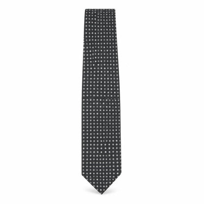 Mens Daniel Hechter Black Polka Dot 100% Silk  Tie