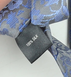 Austin Reed Men's Blue Silk Floral Tie