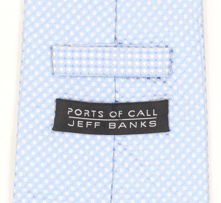 Ports of Call Jeff Banks Men's Blue Silk Tie