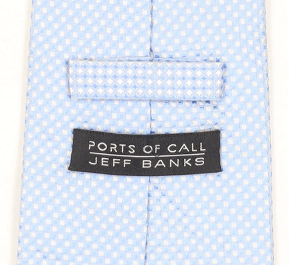 Ports of Call Jeff Banks Men's Blue Silk Tie