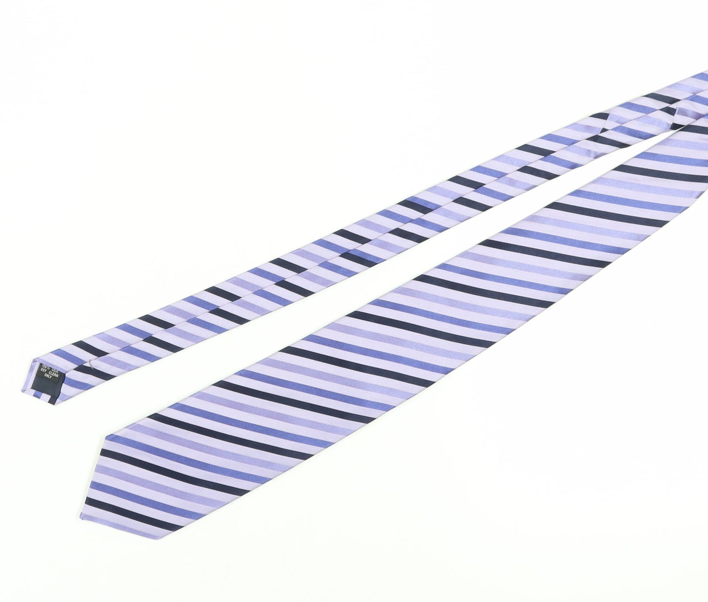 Mens Dehavilland Purple Striped 100% Silk  Tie
