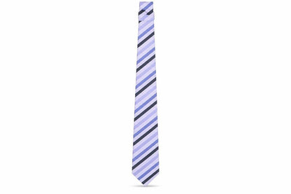 Mens Dehavilland Purple Striped 100% Silk  Tie