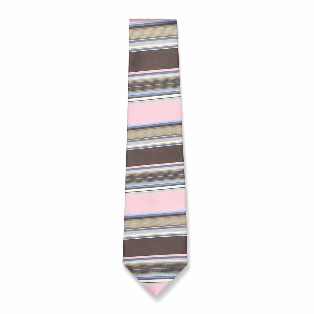 Mens Thomas Nash Multicoloured Striped 100% Silk  Tie