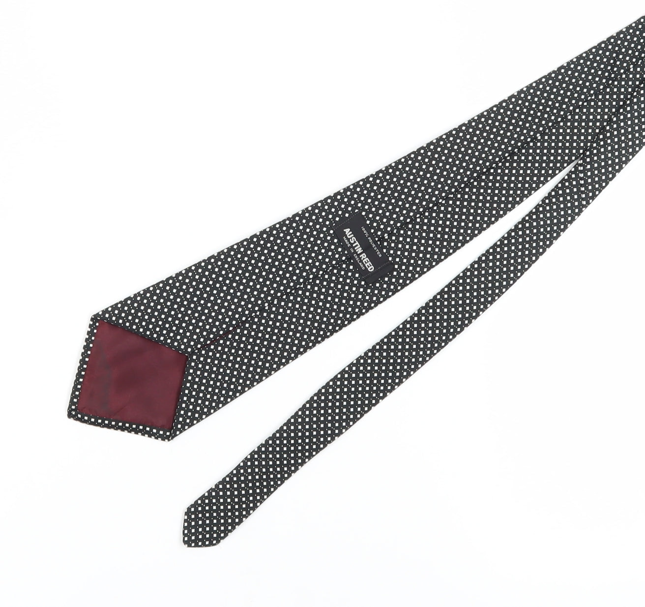 Austin Reed Men's Black Geometric Polyester Tie