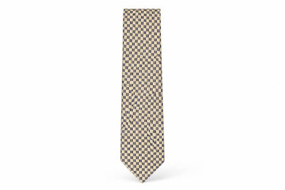 Mens Moss Beige Plaids & Checks 100  Tie