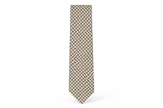 Mens Moss Beige Plaids & Checks 100  Tie