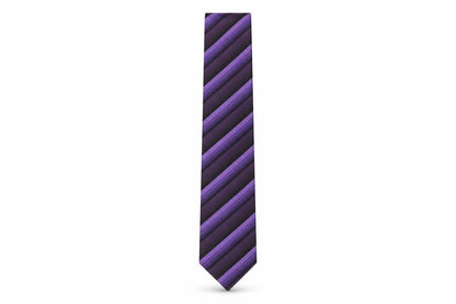 Mens Daniel Hechter Purple Striped 100% Silk Designer Tie