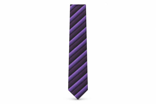 Mens Daniel Hechter Purple Striped 100% Silk Designer Tie
