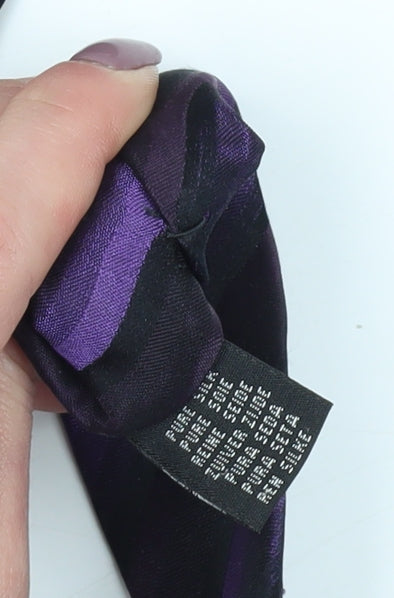 Mens Daniel Hechter Purple Striped 100% Silk Designer Tie