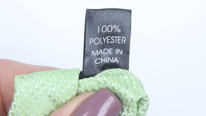 Thomas Nash Men's Green Geometric Polyester Tie