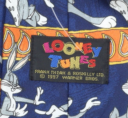Looney Tunes Men's Blue Cartoon Tie, Bugs Bunny, Vintage