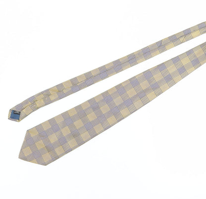 Pierre Cardin Men's Beige Silk Plaid Tie