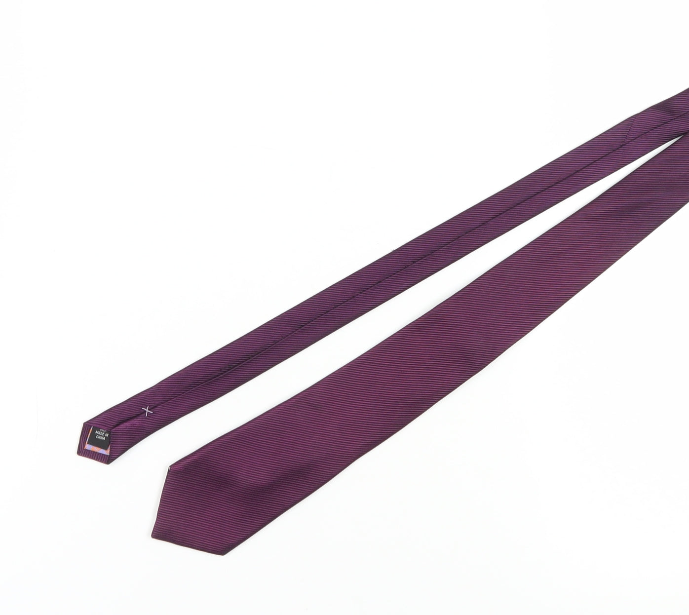 Jeff Banks Men's Purple Silk Striped Tie