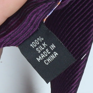 Jeff Banks Men's Purple Silk Striped Tie