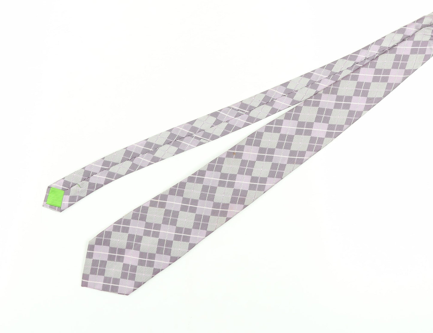 Mens Daniel Hechter Purple Plaids & Checks 100% Silk  Tie