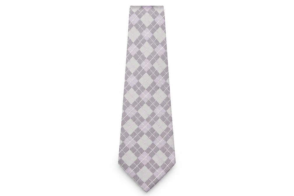 Mens Daniel Hechter Purple Plaids & Checks 100% Silk  Tie