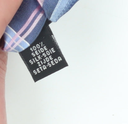 Jeff Banks Men's Blue Silk Plaid Tie