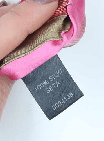 Jeff Banks Men's Pink Striped Silk Tie