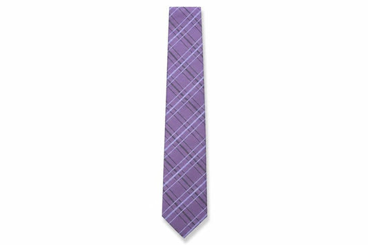 Bäumler Men's Purple Check Silk Tie