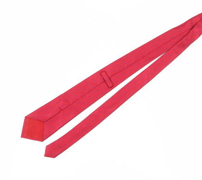 T.M.Lewin Men's Red Polka Dot Silk Tie