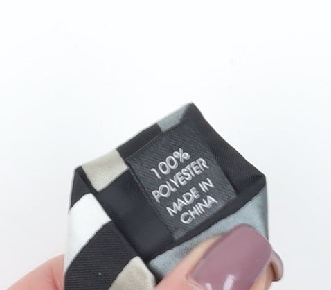 Thomas Nash Men's Black Grey Striped Tie One Size