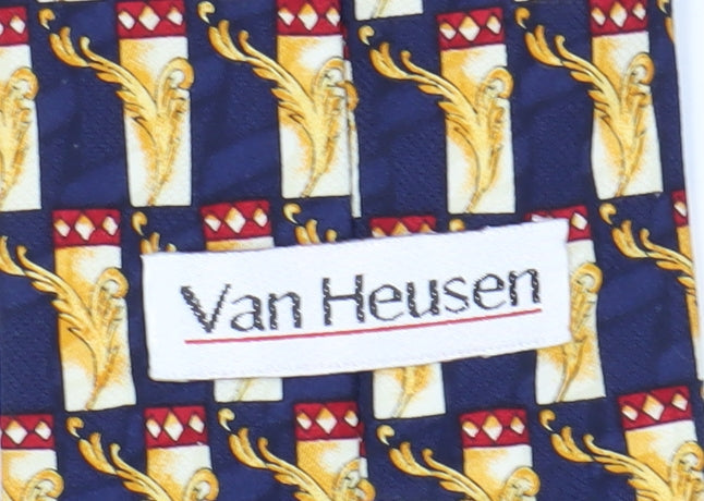 Mens Van Heusen Multicoloured Geometric 100% Silk  Tie