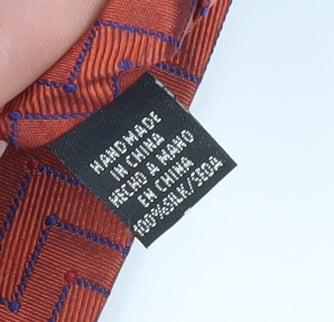 Van Heusen Men's Red Geometric Silk Tie, Excellent Condition