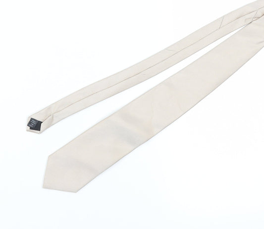 Thomas Nash Men’s Beige Silk Striped Tie