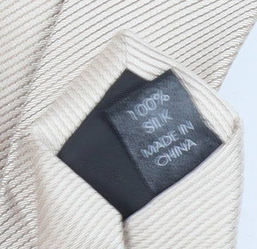 Thomas Nash Men’s Beige Silk Striped Tie