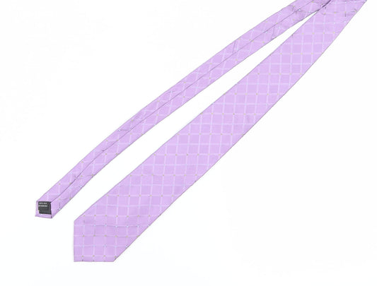 Van Heusen Men's Purple Silk Geometric Tie