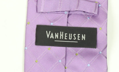 Van Heusen Men's Purple Silk Geometric Tie