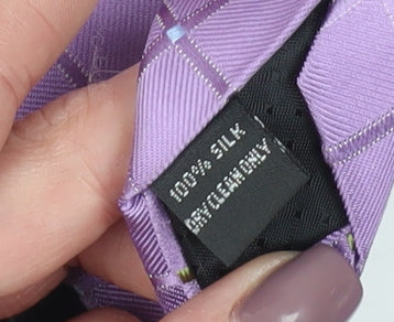 Van Heusen Men's Purple Silk Geometric Tie