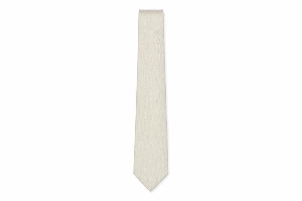 Thomas Nash Men's Beige Silk Slim Tie, Striped, One Size