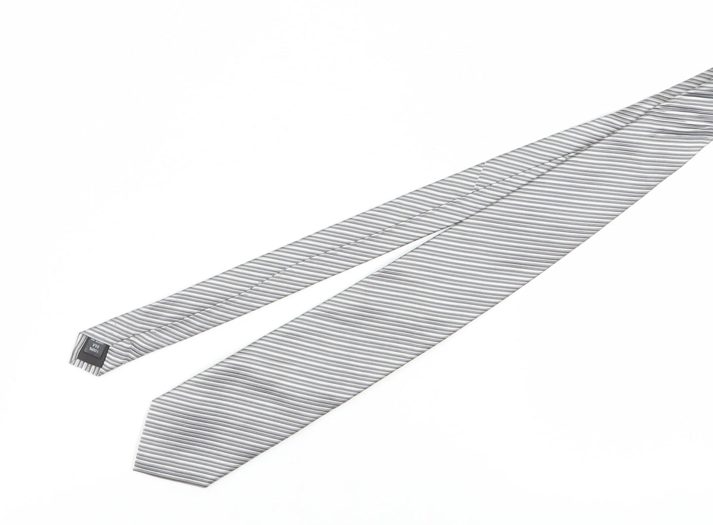 Thomas Nash Grey Striped Silk Men's Tie