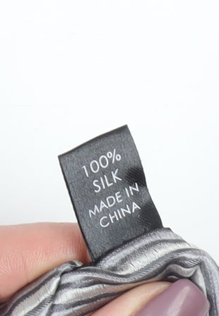 Thomas Nash Grey Striped Silk Men's Tie