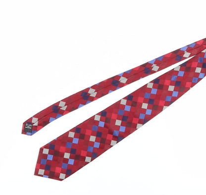 Van Heusen Men's Red Geometric Silk Tie