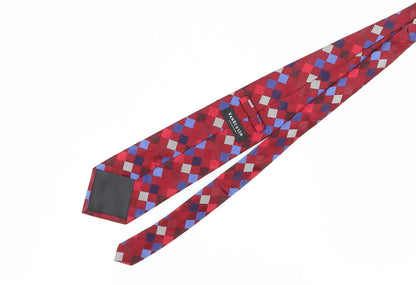 Van Heusen Men's Red Geometric Silk Tie