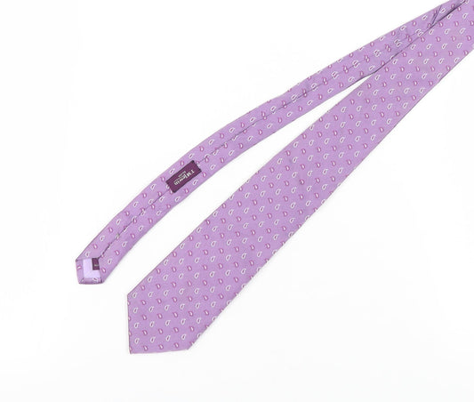 TM Lewin Men's Purple Paisley Silk Tie One Size