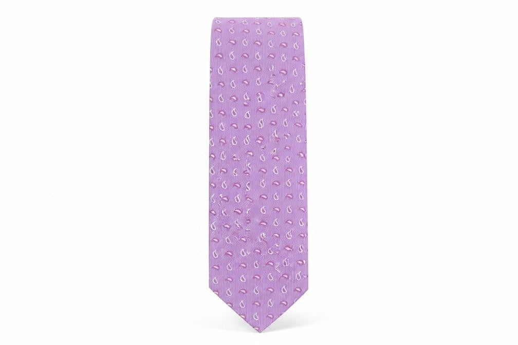 Mens TM Lewin Purple Paisley 100%  Tie