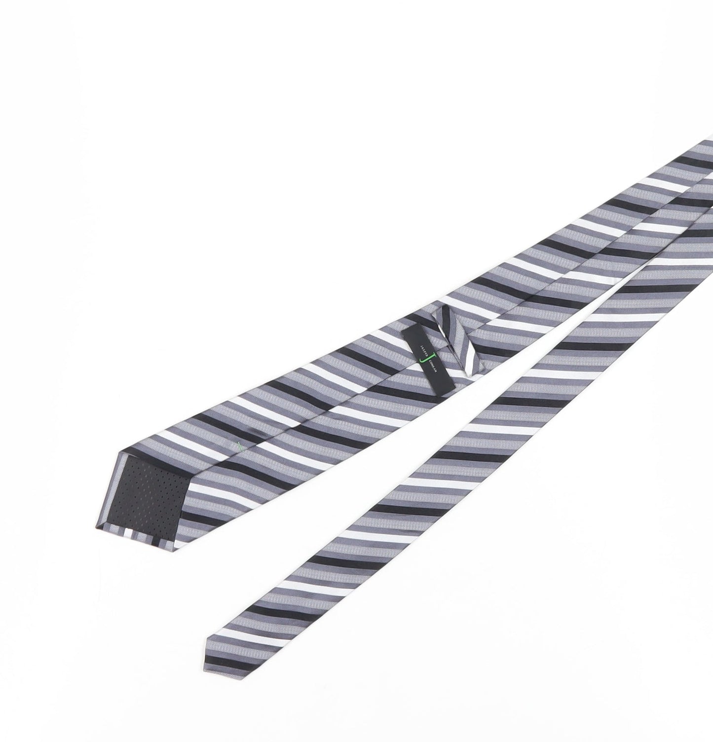 Jasper Conran Men's Grey Silk Striped Slim Tie