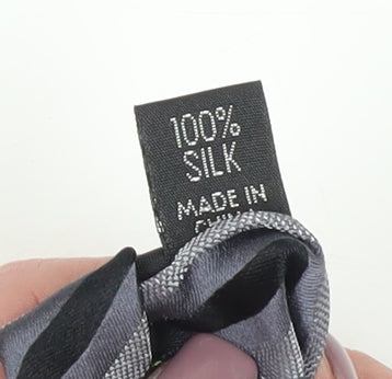 Jasper Conran Men's Grey Silk Striped Slim Tie