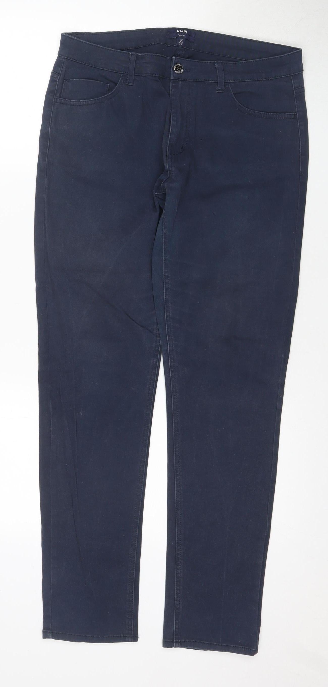 Womens UK Size 14 Kiabi Slim Fit Skinny Blue Jeans